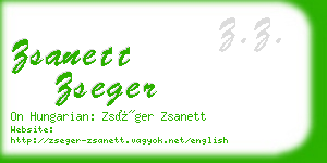 zsanett zseger business card